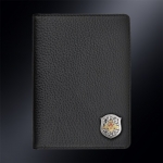 Кожаная обложка для паспорта Министерство Обороны РОССИИ (эмблема серебро 925 пробы)