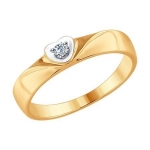 Кольцо из золота с бриллиантом 1011618