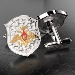 Серебряные запонки Министерство Обороны РОССИИ (серебро 925 пробы)